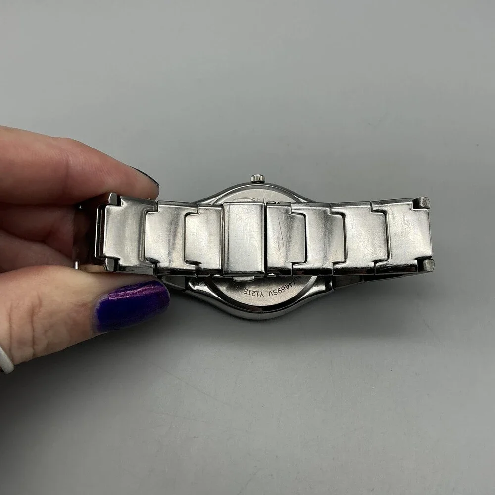 Armitron Womens Watch 38mm Blue Dial Stainless Crystals New Battery 6.75